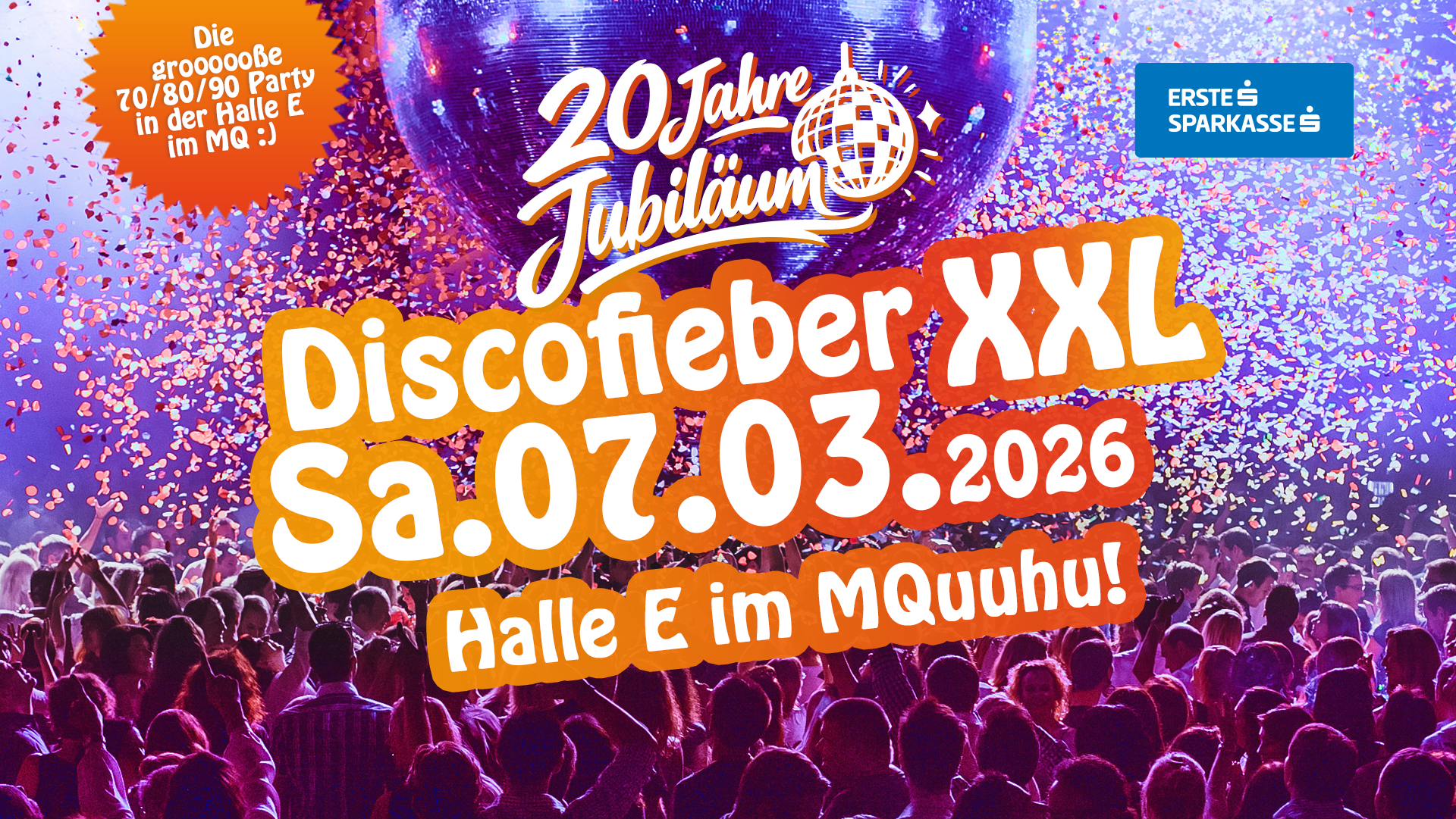 20 jähriges Jubiläum | Discofieber XXL im MQ